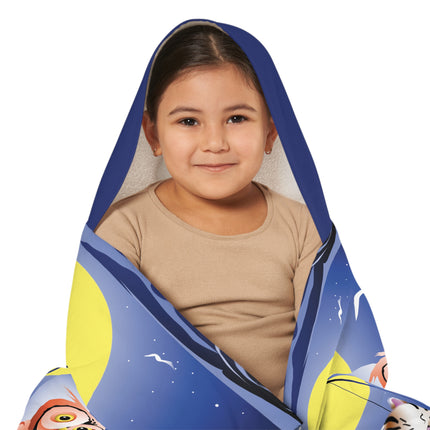 Embarking on a Moonlit Journey Youth Hooded Towel