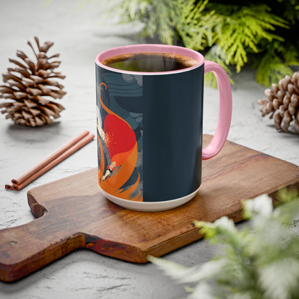 Flame of the Tempest Colorful Mugs – Fiery Storm & Dramatic Elegance