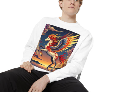 Flame-Winged Horse at Sunset Sweatshirt