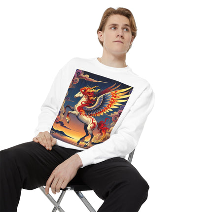 Flame-Winged Horse at Sunset Sweatshirt