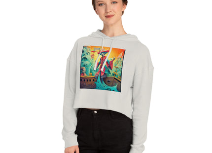 Skeleton Crew of the Misty Seas Women’s Cropped Hooded Sweatshirt