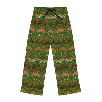 Japanese Fan Pattern by G.A. Audsley Women's Pajama Pants (AOP)