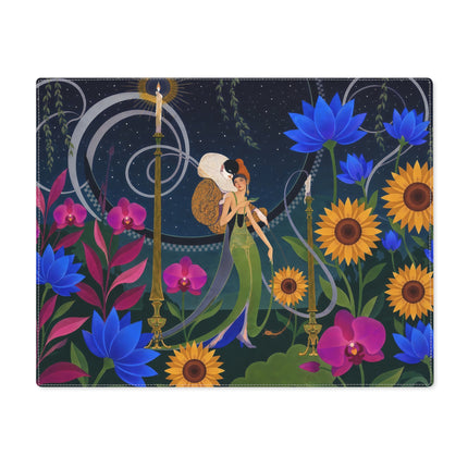 🌙🕯️ The Lady Of The Midnight Garden Placemat – Art Deco Nocturne