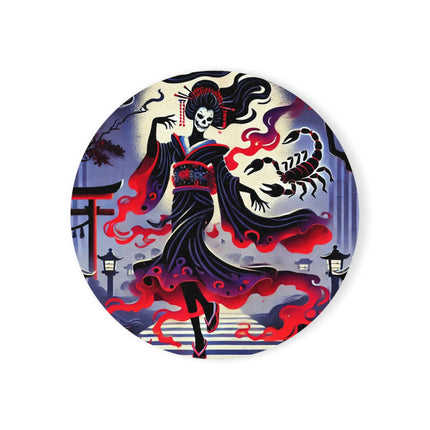 Halloween Sorceress Cork Back Coaster