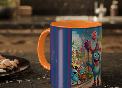 Monster Parade Madness Colorful Mugs, 11oz