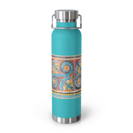 Reproduction of S-Spiral Frieze by Emile Gilliéron Copper Vacuum Insulated Bottle, 22oz