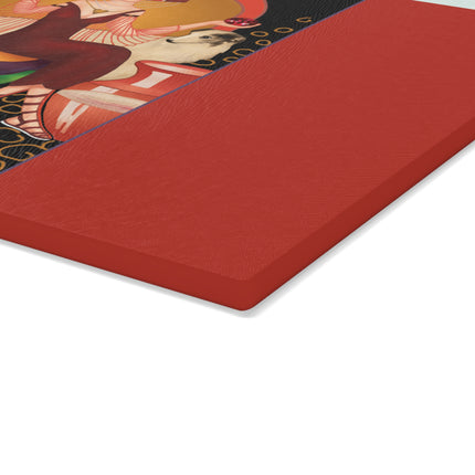January & Garnet Zodiac Glass Cutting Board