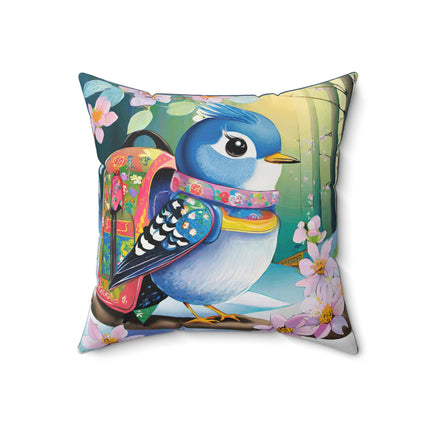 Baby Bluebird Spun Polyester Square Pillow