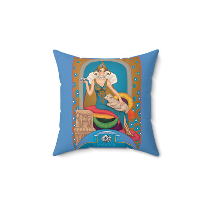 April & Diamond (from the Gem Series) by Sofia Chiostri Spun Polyester Square Pillow