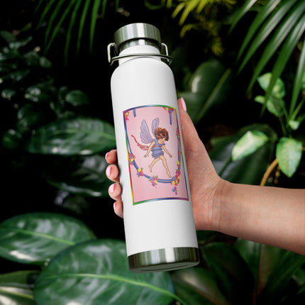 A Playful Fairy Jumps Rope Copper Vacuum Insulated Bottle, 22 oz