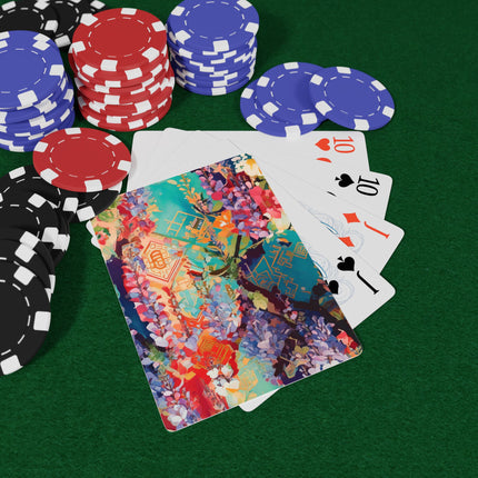 Golden Wisteria Symphony Playing Cards