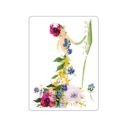 Blooming Splendor: A Floral Transformation Kiss-Cut Stickers (4 Sizes)