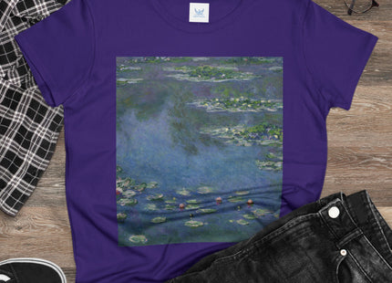 Water Lilies by Claude Monet Women's Midweight Cotton Tee