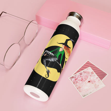 A Witch’s Moonlit Flight Slim Water Bottle