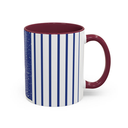 Snowman in Falling Snow Colorful Mugs (11oz, 15oz)