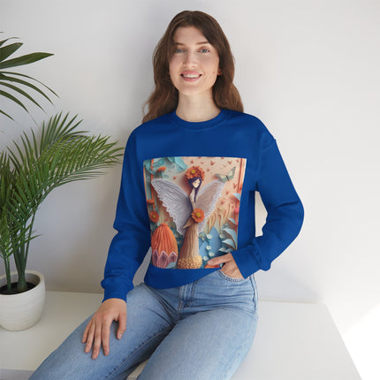 Zinnia Fairy Unisex Heavy Blend™ Crewneck Sweatshirt