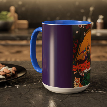 The Jewel Pavilion Colorful Mug (11oz, 15oz) – Royal Elegance, Peacock Beauty & Jewel-Toned Splendor