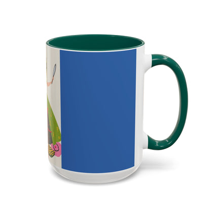 Lady with the Golden Fish Colorful Mugs – Whimsical Fashion & Playful Fantasy