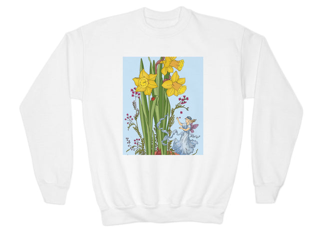 Daffodil Fairy Youth Crewneck Sweatshirt