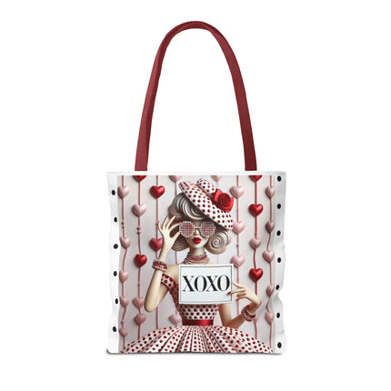 Fashionably Yours, XOXO Tote Bag (AOP)