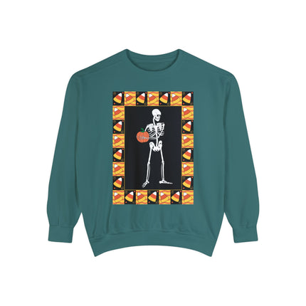 Candy Corn Skeleton Unisex Garment-Dyed Sweatshirt