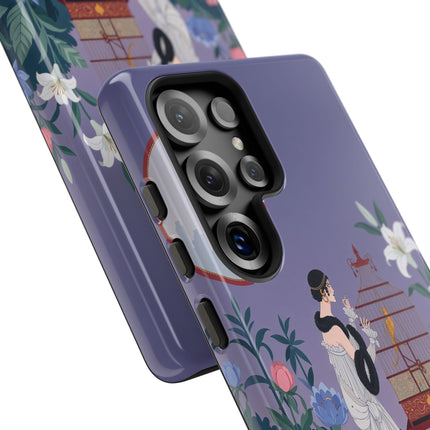 🌸🐦 The Lady Of The Garden Birdcage Phone Case – Art Deco Floral Elegance