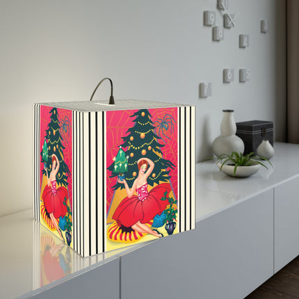 Art Deco Christmas Enchantment Light Cube Lamp