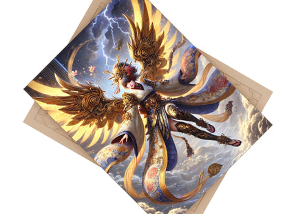 Valkyrie Descending Through Storm Ceramic Tile