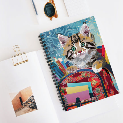 Whiskered Wanderings Spiral Notebook - Ruled Line