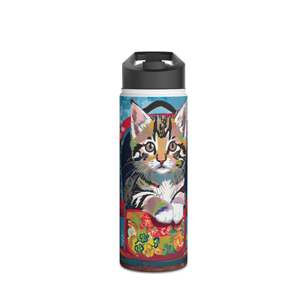 Whiskered Wanderings Stainless Steel Water Bottle