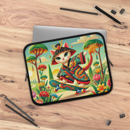 Dragon Dance on Wheels Laptop Sleeve – Bold Adventure & Dynamic Grace
