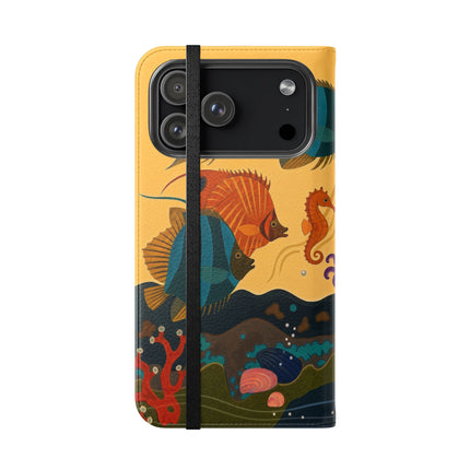 🐚🌊 The Lady Of The Enchanted Pearl Flip Case – Art Deco Undersea Fantasy
