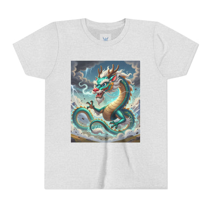 Tibetan Dragon in Battle Youth Short Sleeve Tee