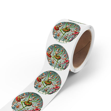Christmas Ballet of the Absurd Round Sticker Label Rolls