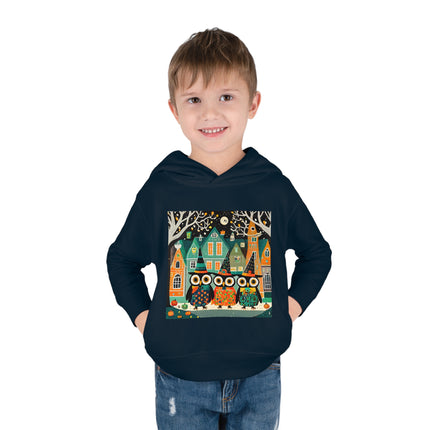 Night of the Trick-or-Treating Owlets Toddler Pullover Fleece Hoodie