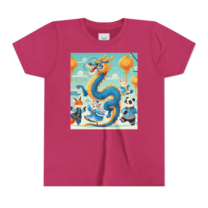 Blue & Gold Dragon Festival Parade Youth Short Sleeve Tee