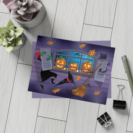 Whimsical Halloween Mischief Postcards (envelopes included) - Bundles of 10, 30, 50 Pieces
