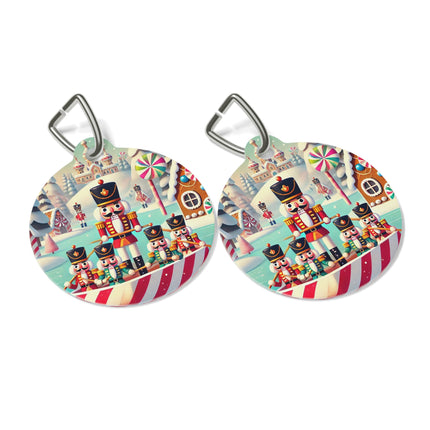 Nutcracker Candy-Striped Pet Tag