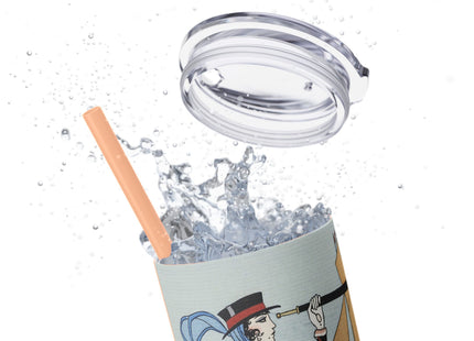 Costume de Yacht by George Barbier Skinny Tumbler with Straw, 20oz