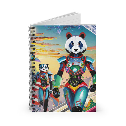 Cyber Punk Robots Spiral Notebook - Ruled Line