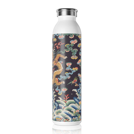 Rank Badge with Dragon with Deer Hooves Slim Water Bottle