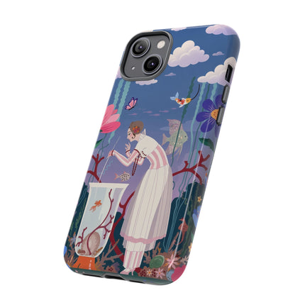 🐠🌸 The Enchanted Aquarium Garden Phone Case – Art Deco Underwater Fantasy