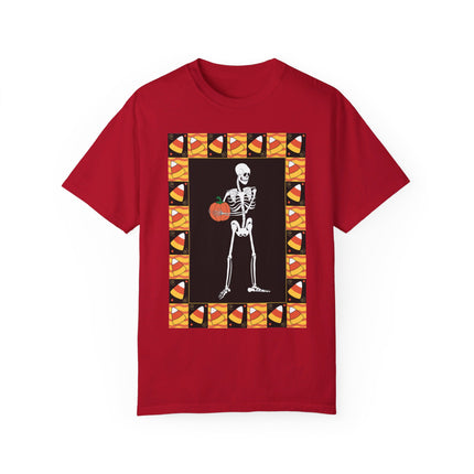 Candy Corn Skeleton Unisex Garment-Dyed T-shirt