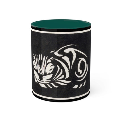 December (Cat Lying) by Anna Julia de Graag Colorful Mugs, 11oz