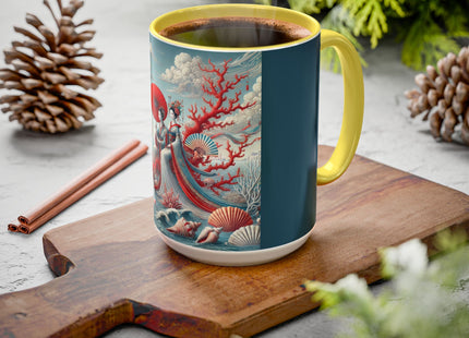 Ladies by the Quiet Sea Colorful Mugs (11oz, 15oz)