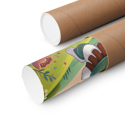 🐇⚔️ Rabbit Gladiator Matte Vertical Poster – Courage, Adventure & Meadow Heroics
