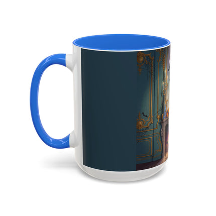 🕯️🎃 The Moonlit Manor Drawing Room Colorful Mug – Elegant Halloween Charm
