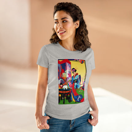 A Timeless Journey by Umberto Brunelleschi Women's Midweight Cotton Tee