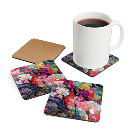 Ethereal Irises Corkwood Coaster Set