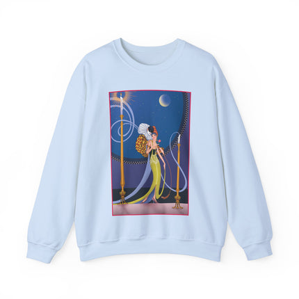 Smoke and Secrets: A Glamorous Encounter in Prohibition Era Heavy Blend™ Crewneck Sweatshirt